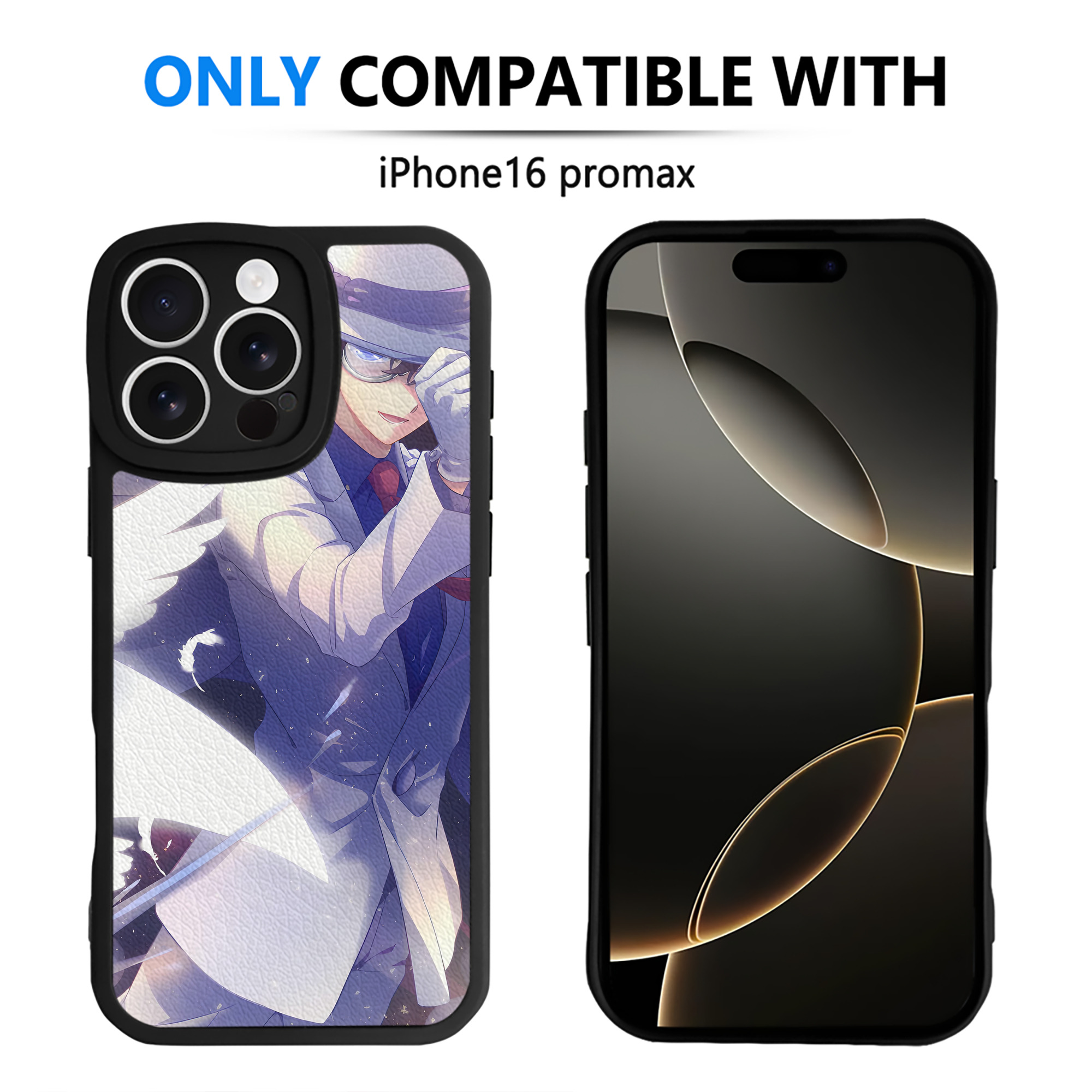 （画像用） 名探偵コナン Detective Conan 【iPhone 16シリーズ対応】シリコンスマホケース（レザー調） 材質：シリコン
